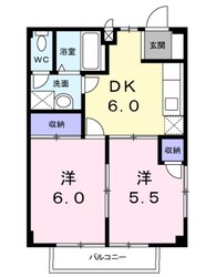 宮木駅 徒歩19分 2階の物件間取画像